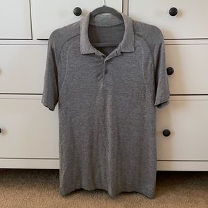 Men’s grey athletic shirt with collar
